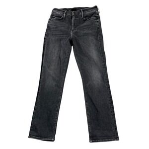 Mother The Mid Rise Dazzler Ankle Jeans Women's 28x28 Black Straight‎ Leg